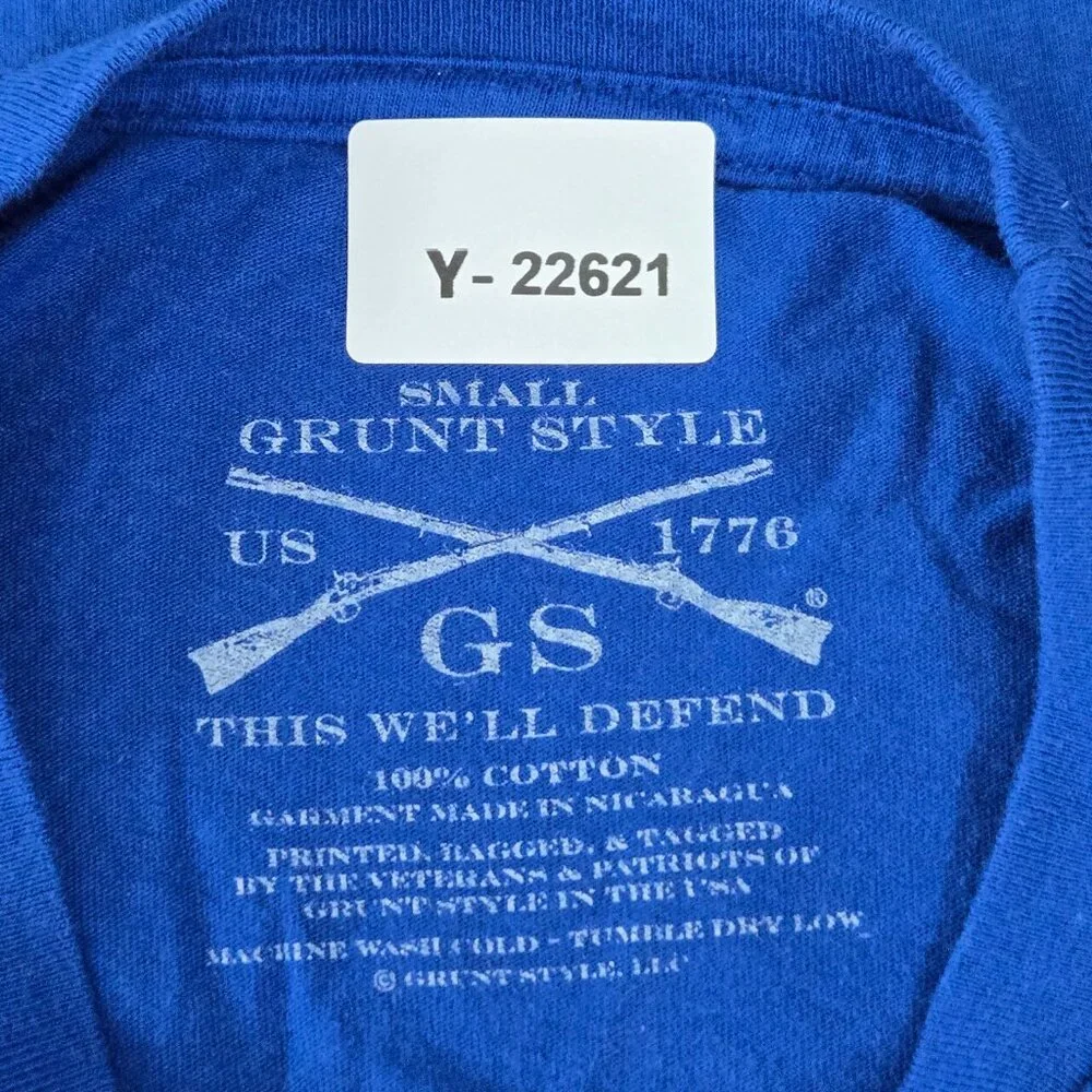 Grunt Style Men‎ Shirt SMALL Blue Graphic Print Day Of The Dad Printed